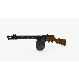 3D Submachine Gun PPSh 41(1) model